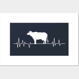 Cow heartbeat lover,Cow sea food Posters and Art